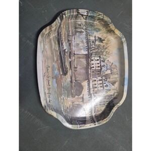 VTG Elite Trays Paris Le Pont Neuf et la Seine Metal Tin Tray Made in England